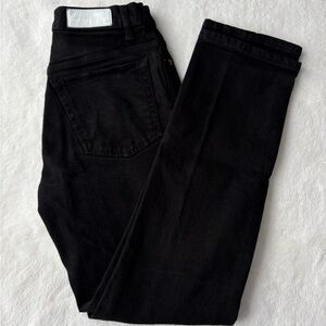 Re/Done Black Straight Leg Denim Jeans